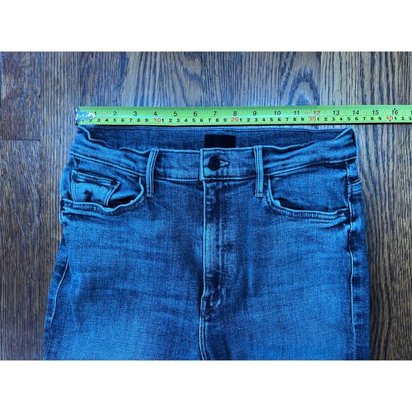 MOTHER Denim Gray The Super Swooner Open Late Cotton Denim Jeans Women's Size 29 - Picture 9 of 12